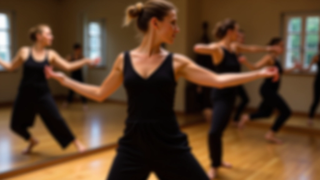 Instrutora de bachata demonstrando o movimento lateral correto do primeiro passo, mostrando postura e alinhamento dos pés