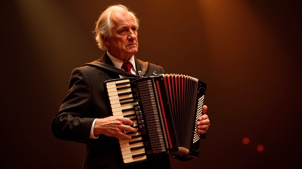 Músico de idade madura tocando instrumento de percussão em evento de dança ao vivo
